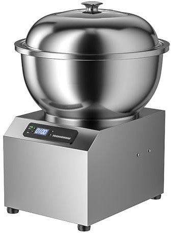 Zickdom Elektrische Teigmischmaschine mit Edelstahl-Schüssel – Robuste Spiral-Knetmaschine für Brot- und Pizzateig, mit doppelter Drehung für optimale Knetleistung 5KG