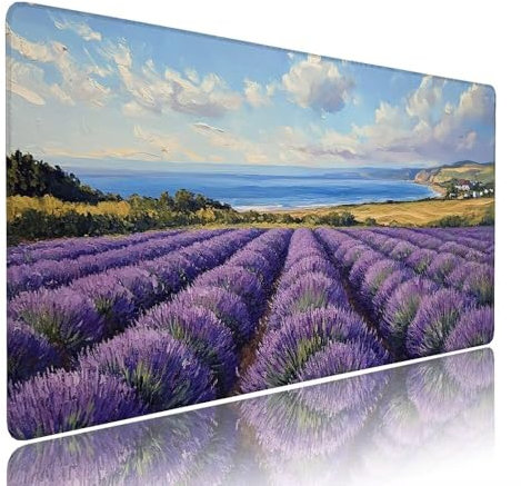 Tappetino Mouse Gaming xxl Accessori Scrivania Ufficio Viola Blu Grande Tappetino Mouse e Tastiera Sottomano da Scrivania, Gaming Accessori pc 1200x600x3mm Base Antiscivolo, per PC Gamer Laptop d-967