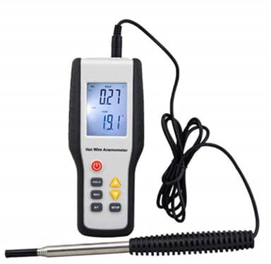 AYJYZHIAG Compteur numérique Portable de Vitesse du Vent, Haute sensibilité, anémomètre Thermique à Fil Chaud, Instruments de Mesure, HT-9829
