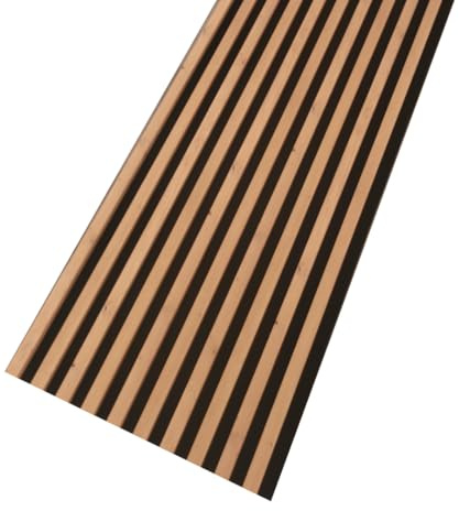 MEBANO Panneaux Acoustiques MDF 2x (26,5x240 cm) Chêne Artisan sur Plaque Noire – Panneaux Muraux Bois Décoratifs