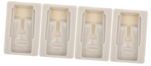 ABOOFAN 4 pièces Moule à Chocolat Silicone Moai Flexible et Moule DIY pour Pâtisserie et Design Original pour Décoration de Gâteaux Facile à Démouler et Nettoyer