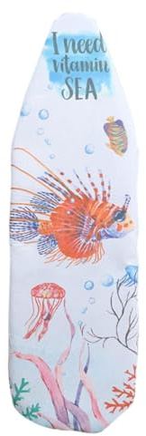 WEISIPU Super Extra Wide Large Elasticated Ironing Board Cover Replacement 140x50cm Easy Fit and High Temperature Resistance