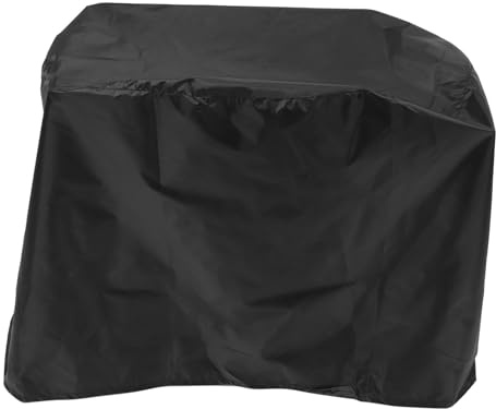 ROMISBABA Copertura Barbecue Rotonda in Poliestere Nero Telo Protettivo Resistente per Grill Gas ed Elettrico Antipioggia e Antipolvere per Esterno
