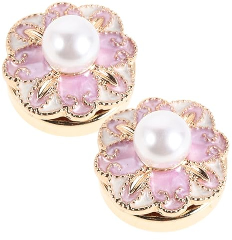 Ipetboom Gemelos Formales Flores de Plástico y Aleación Accesorios Elegantes para Camisas de Dama, Estilo Vintage