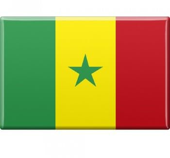 Kühlschrankmagnet - Länderflagge Senegal - Gr.ca. 8x5,5 cm - 37817 - Magnet