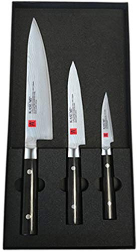 Kasumi Damas VG10 Coffret 3 Couteaux Japonais véritables Chef - Utility - Office