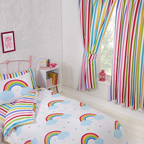 Price Right Home Striped Bedroom Range Kids - Duvet Cover Set, Fitted Sheet Set & Curtains Available (72 Curtains)