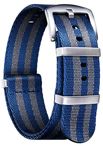 BINLUN Nylon Uhrenarmbänder Dick Premium Ballistic Multicolor Ersatzuhrenarmbänder mit Schwarz/Silbe Edelstahlschnalle für Männer Frauen 18mm 20mm 22mm 24mm (Upgrade Design Version)