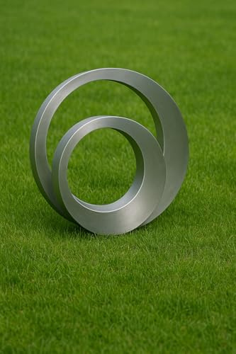 Zen Man 2St. Stainless Steel Gartenstecker Gartenskulptur Auge Gartenfigure Edelstahl Gartendeko 75 * 5,55 * 5cm Handarbeit 031510-1S,-2S