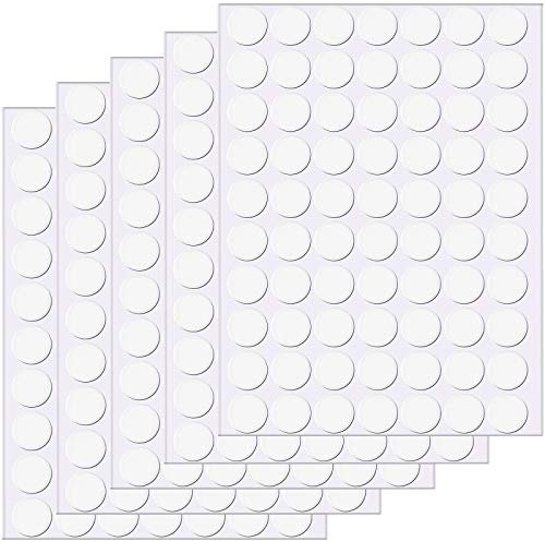 Outus: Weiße Punkte Aufkleber, Acryl, Rutschfest, Wasserdicht, Runde Klebepunkte, 350 Stück, 20 mm, für Holz, Kunststoff, Metall, Glas, Fahrzeuglack