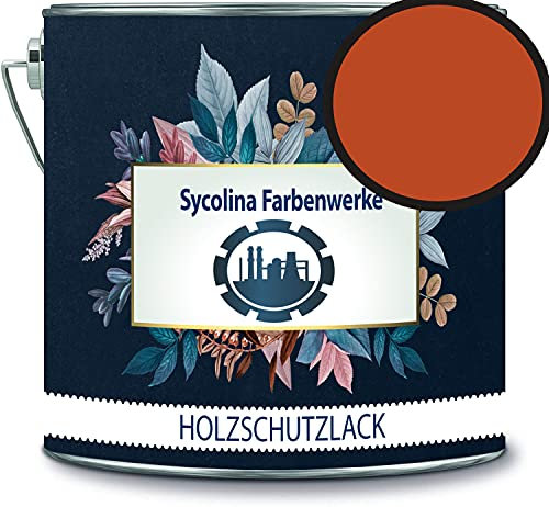 Peinture de protection pour bois - Résistant aux intempéries - Protection longue durée contre les intempéries - Couleur de protection du bois RAL 2001 - Orange rouge