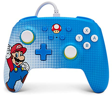 Manette filaire améliorée PowerA pour Switch - Mario Pop Art