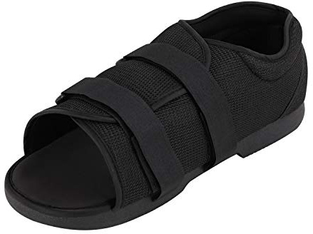 Post-op - Scarpa in gesso con punta aperta dopo chirurgia bendaggio passeggiata protezione ortopedia recupero traumi piede Walker Cast copertura scarpa, Nero , X-Large
