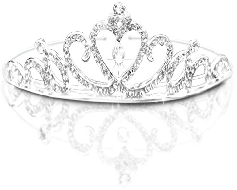Tiara Corona di Cristallo, Wedding Tiara Nuziale Principessa per Cerimonia Feste, Compleanno, Proms cerchio brillante,Bridal Crystal fascia Crown-S1