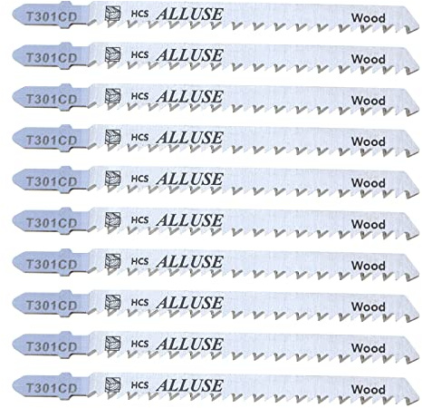10 Pièces T301CD Lames pour Scie Sauteuse 116mm Acier Carbone Tige en T Coupe Fine Métal Tôle pour Métaux 5-50mm