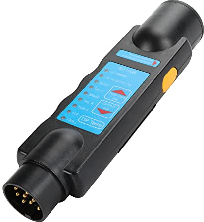 Qiping 13 Poliger Stecker Prüfgerät, 12V Anhängerbeleuchtung Steckdose Schaltungen Testgerät 13 Polig für Tester PKW, LKW, Wohnwagen, Wohnmobil