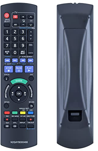GOUYESHO N2QAYB000466 Remote Control fit for Panasonic DVD Recorder Replacement Remote DMR-EZ45 DMR-EZ47 DMR-EZ48 DMR-EZ49 DMR-EZ49V MR-EZ49VEBK DMR-EH65 DMR-EX95 DMR-EX98 DMR-EX99