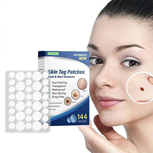 Verruche,Rimozione di Verruche, Skin Tag Removal Patches, Skin Tag Remover, Rimozione di Talpe, Acne Patch, Acne Pimple Master Patch, Patch per la Riparazione e Trattamento Della Pelle, 144