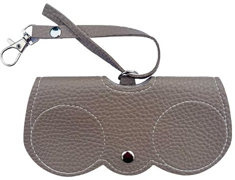 Nounex21 - Premium Sonnenbrillen Schutzetui, tragbares Brillenetui, modischer Sonnenbrillen-Halter, weiches PU-Leder, 12 Farben (Beige)