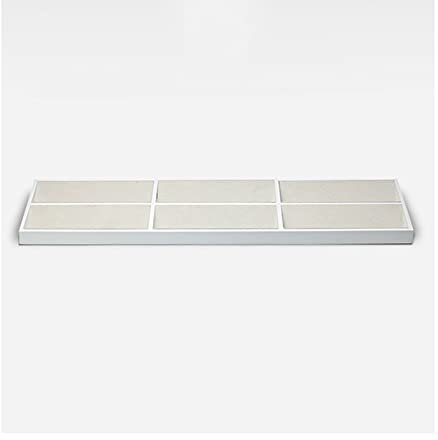 Brillenhalte Brillenbox-Tablett, Show-Organizer, Schmucktablett, 6 Fächer, Brillentablett, Uhrenaufbewahrung, Schmuck-Schaufenster-Display-Aufbewahrung Brillenständer (Color : White)