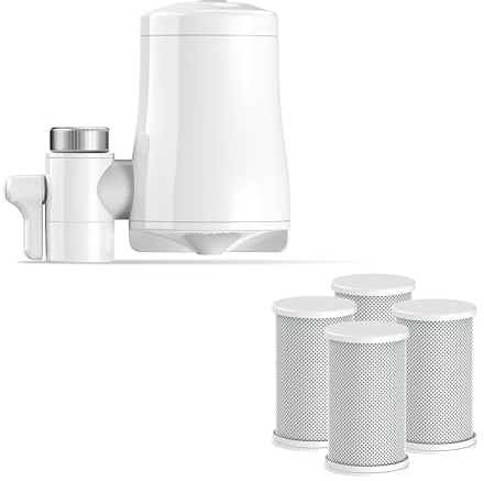 Tappwater EcoPro - Leitungswasserfilter, 5-stufiges Wasserfiltersystem, filtert über 100 Substanzen, einschließlich Chlor, Kalk und schlechten Geschmack (4 Nachfüllungen enthalten)