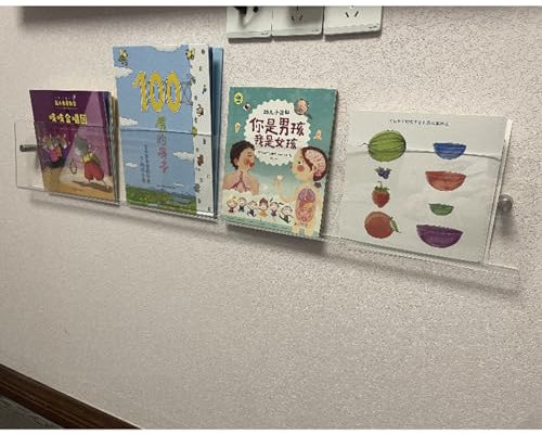Durchsichtiger Broschürenständer mit 1, 2 und 3 Etagen, Wandmontage aus Acryl, Zeitungsständer, Literaturaufbewahrung für Kinderzimmer, Café, Büro, Wartezimmer-Dekoration, hängendes Bücherregal (