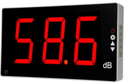 Irfora Schallpegelmesser mit großem LCD-Bildschirm, wandmontierter digitaler Schallpegelmesser, digitaler Lärmmesser, Dezibel-Überwachungstester, Geräuschpegelmessgerät, 30–130 dB Messbereich mit