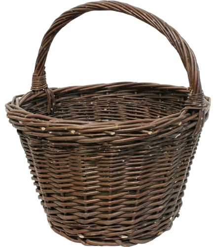 Weidenkorb S, Ø 40x27 cm dunkel, 1 Henkel