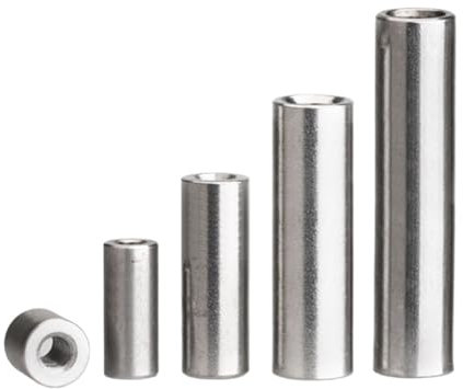 1/5/10PCS Lange runde Verbindungsmuttern A2 Edelstahlmutter M3 M4 M5 M6 M8 M10 M12 M14 M16 (Color : 5pcs, Size : M12x18x50)