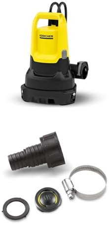 Kärcher SP 16.000 Dual flachsaugende Schmutzwasser-Tauchpumpe, Fördermenge & 6.997-359.0 Anschluss (geeignet fuer Saugschlauch 3/4 Zoll+ 1 Zoll)