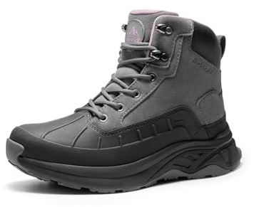 NORTIV 8 Women's Waterproof Hiking Boots,Size 7W,Dark Grey