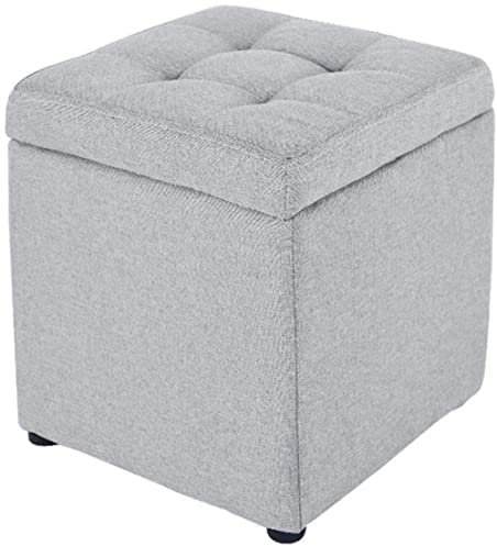 Sitzhocker mit Stauraum, Fußhocker-Stauraumwürfel, Faltbare Aufbewahrungsbox, Spielzeugtruhe, Faltbarer Fußstützen-Sitzhocker – für Sofa, Couch, Schlafzimmer, Wohnzimmer