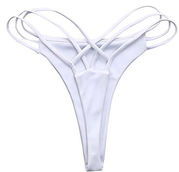 Damen Tanga Bikinihose Brazilian Style Muster String Bikini Hotpants High Waist Sexy Bauchweg Tanga Bikini Slip Strandbikinis