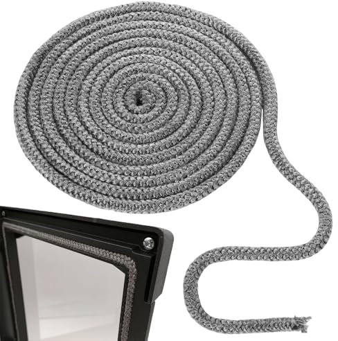 1 Pièces Joint Insert Cheminée Joint Vitre Insert Cheminée Joint de Cheminée Insert Joint Poele a Bois Joint pour Poele a Bois 14mm x 3m Joint en Fibre de Verre Joint d'étanchéité cheminée