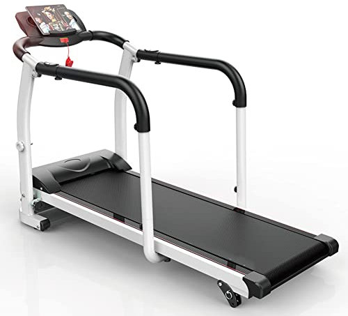 Motorized Treadmill with Handrail Seniors - Multifunction Foldable Treadmill for Home Office Physical Exercise - Rehabilitation Treadmill