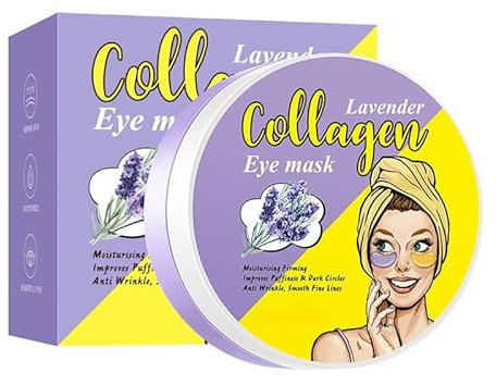 Mascarilla de ojos negros de lavanda (morada) - mascarilla de ojos de gel con retinol - reparación de bolsas y ojeras - cuidado de la piel sin mascarilla cruel vegana