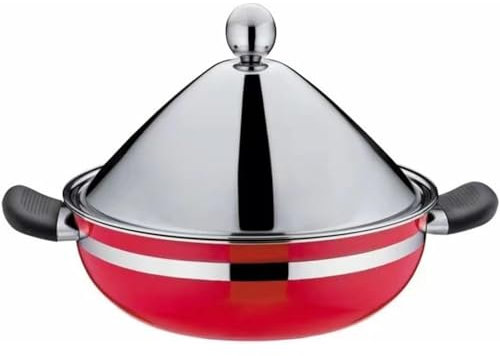 Acciaio Inox Cottura Rapida Tajine Marocchino con Coperchio Affusolato Vapore Compatibile con Fornello a Induzione Casseruola a Gas senza Piombo Cottura Cibo Sano