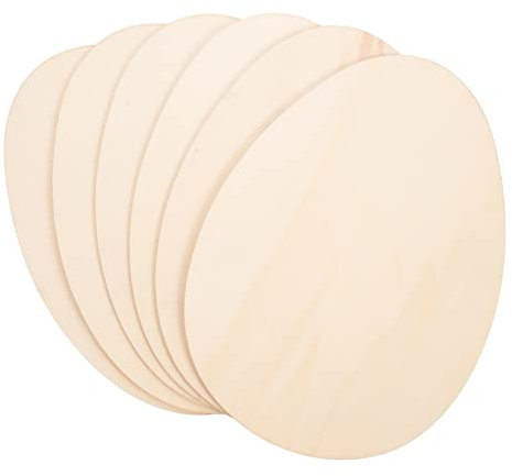 Homoyoyo 6pezzi Ritaglio Pasqua in Legno Non Ritaglio Artigianato Pasquale in Legno Per Decorazioni Primaverili