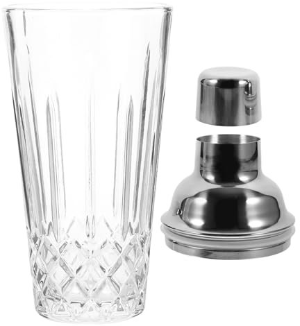 Luxshiny Shaker Per Cocktail Con Coperchio Inox Miscelatore Elegante Per Bevande Per Mixare Cocktail e Tè Al Latte Accessorio Da Bar Per Professionisti e Appassionati
