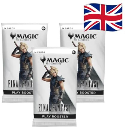 HEART FOR CARDS 3 x FINAL Fantasy Play Booster EN - Magic: The Gathering - 14 cartas de universos más allá + Heartforcards protección de envío