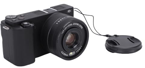 Bewinner Cámara Digital 4K para Fotografía, Cámara de Vlogging de 64MP con Pantalla de Volteo de 3 , Luz LED de Relleno, 20x Cámaras de Video sin Espejo Anti Shake sin Espejo para (Black)