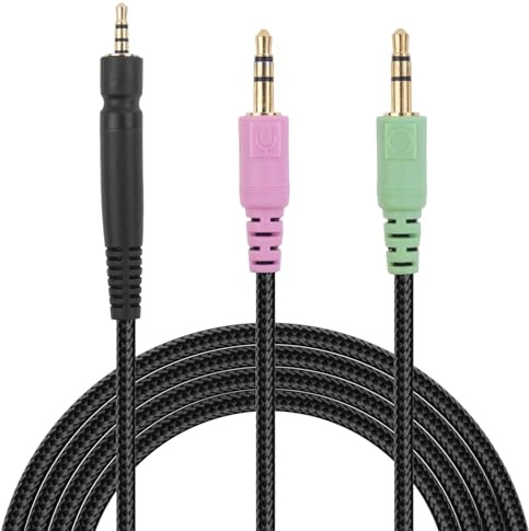 Toxaoii Câble audio GSP 600 compatible avec Sennheiser GSP 670, GSP 600, GSP 500, GSP 350, PC 373D, G4ME ONE G4ME Zero, Game ONE, Game Zero Casque de jeu, rallonge AUX de rechange