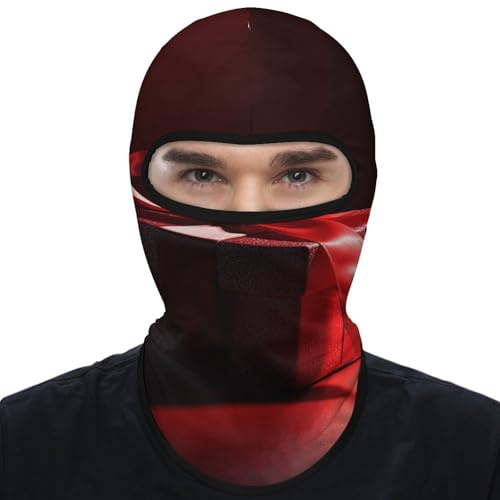 Red Ribbon Gift Box Balaclava Ski Mask Sun Protection Face Cover Motorcycle Cycling Bike Bandana Breathable Full Head Mask Unisex Adult Balaclava Face Mask Skateboard Head Sock