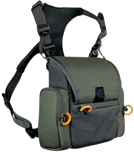Arnés Binocular Paquete de Pecho de Caza Ajustable y Transpirable con Paquete de Caza Impermeable con múltiples Bolsillos para Hombres y Mujeres, Verde Militar, Pecho