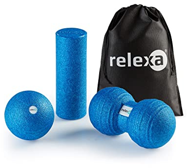 Relexa Faszienset MINI - 4-Teiliges Set Zur Massage Bei Rückenschmerzen & Als Fitness-Training Zubehör - Angenehmes Material & Recyclebar