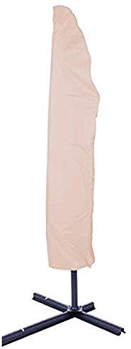 STTC Funda Protectora para Parasol excéntrico, Cubierta Resistente a la Intemperie para Parasol de Jardín con Cremallera, Cordón y Bolsa de Almacenamiento,Beige,265 * 30/50/40cm