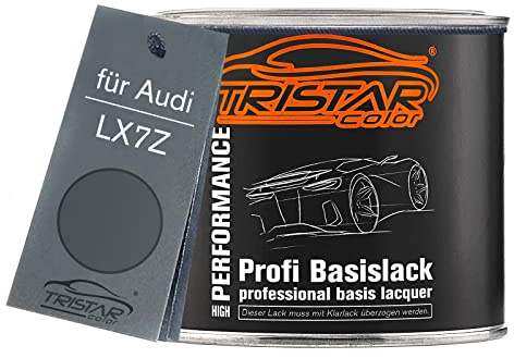 TRISTARcolor Autolack Dose spritzfertig für Audi LX7Z Delfingrau Metallic Basislack 0,5L