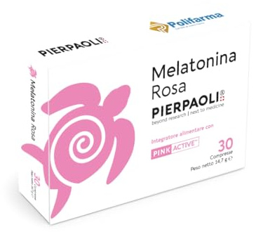 PIERPAOLI - Melatonina Rosa: Integratore Alimentare per Sonno e Benessere della Donna Durante la Menopausa, 1 Confezione da 30 Compresse