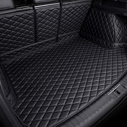 Leder Auto Kofferraummatte für V W T-Roc 2018-2021, Voll umgeben Kofferraumwanne Wasserdichte Kofferraumschutz Antirutsch Maßgeschneiderte Heckablage Boot Liner Tray Interieur ZubehöR