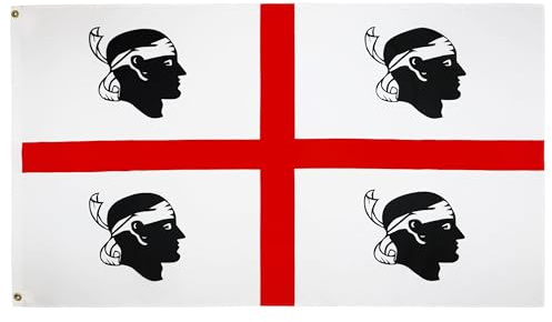 AZ FLAG Drapeau Sardaigne 90x60 cm Drapeau Sarde Polyester 100D 2 Œillets